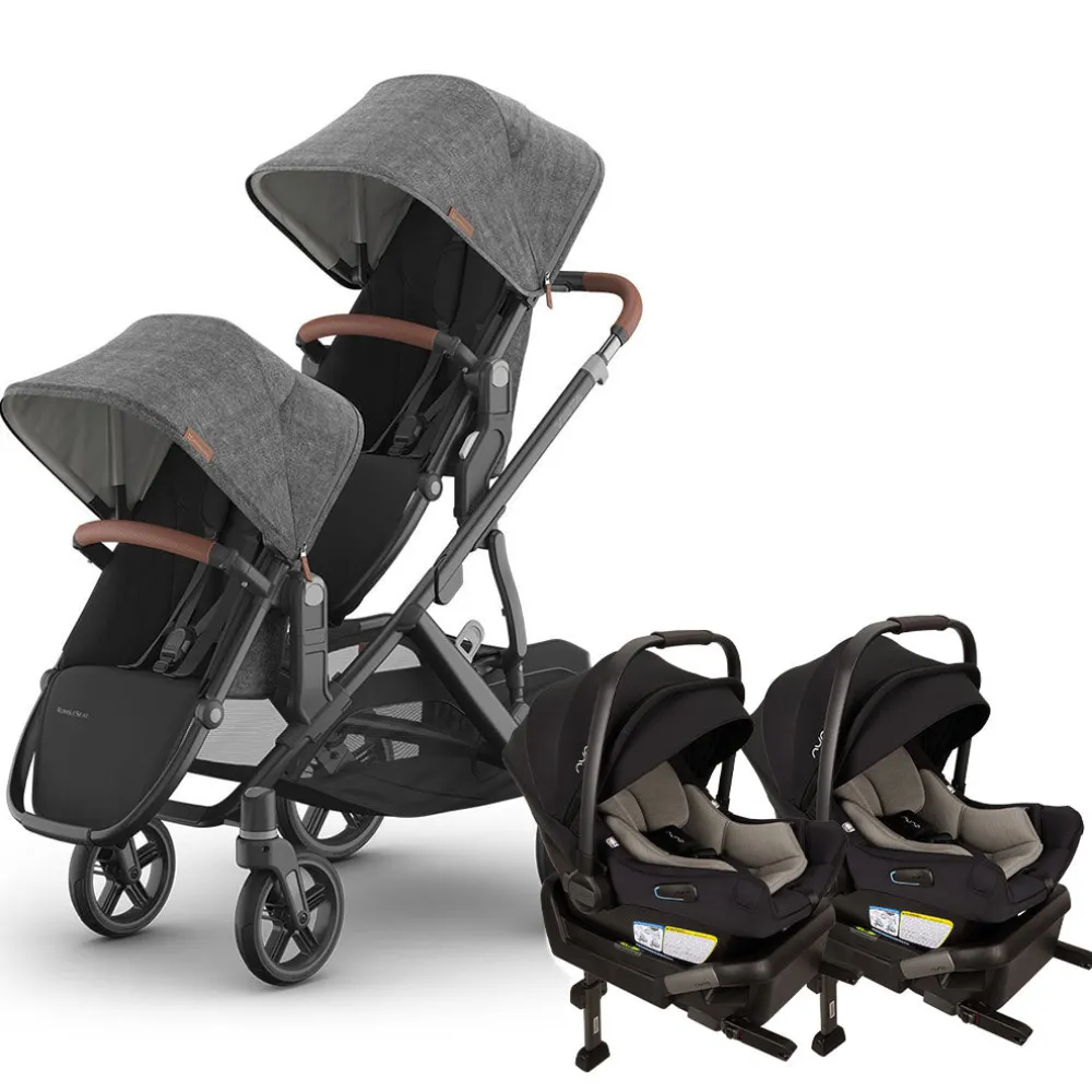 Vista V3 Twin Stroller + Nuna PIPA Series Travel System