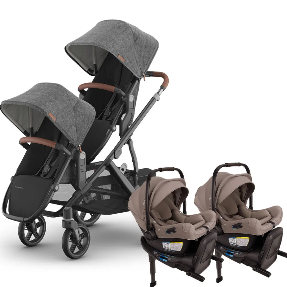 Vista V3 Twin Stroller + Nuna PIPA Series Travel System