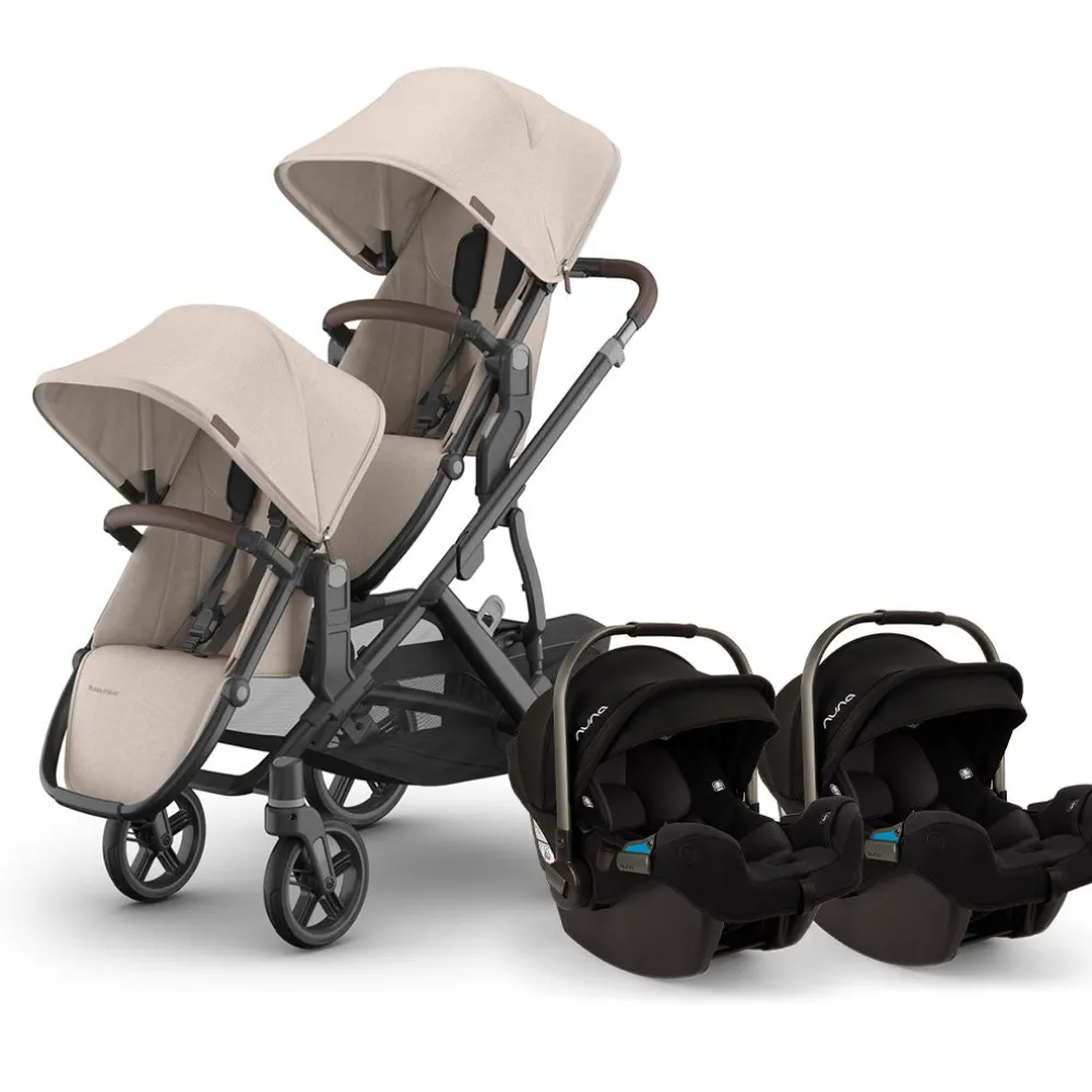 Vista V3 Twin Stroller + Nuna PIPA Series Travel System