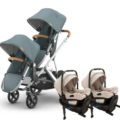 Vista V3 Twin Stroller + Nuna PIPA Series Travel System