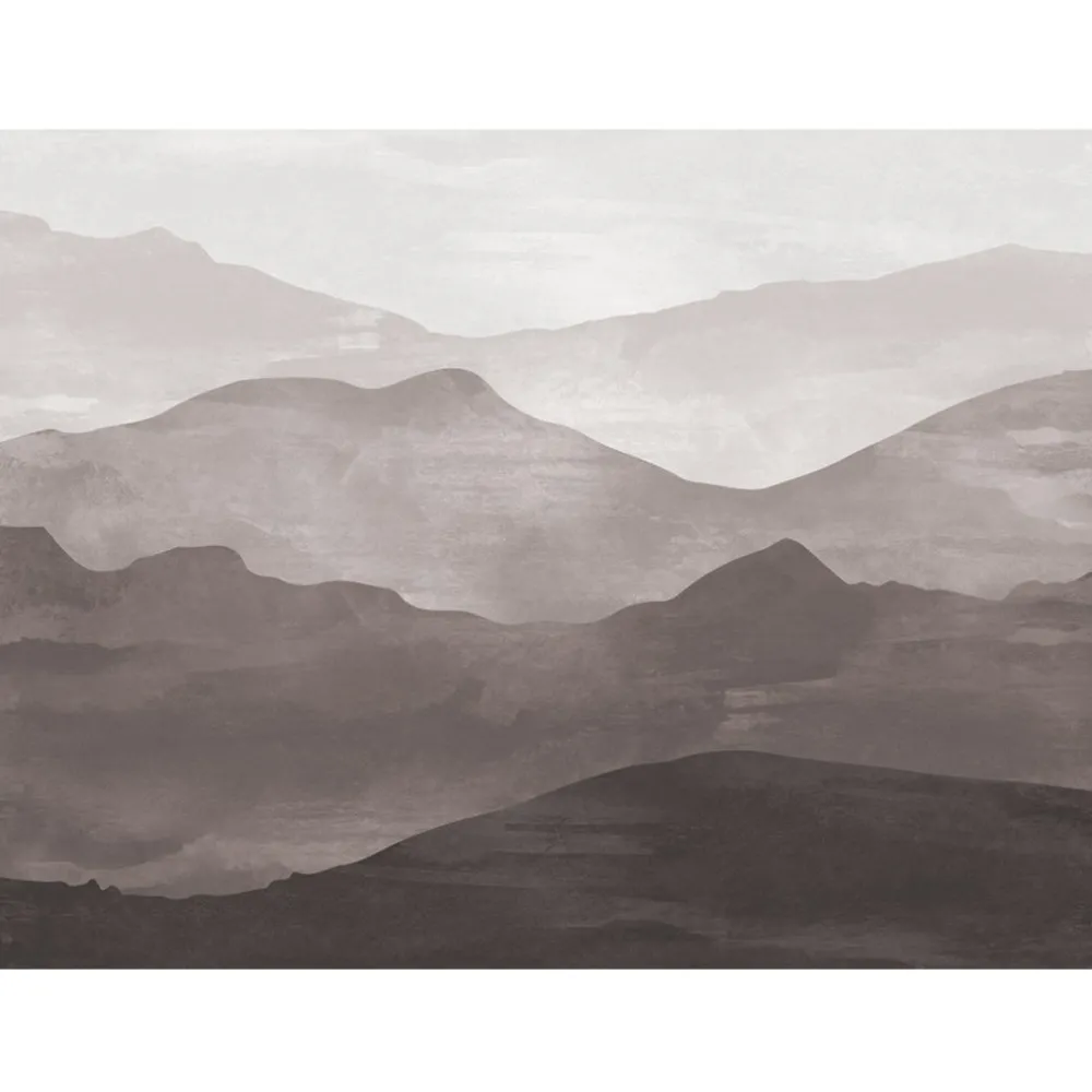Watercolor Mountain Mural
