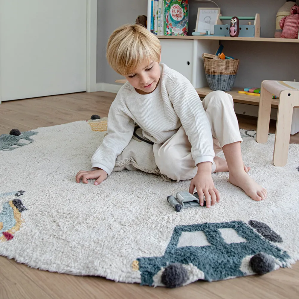 Wheels Washable Rug