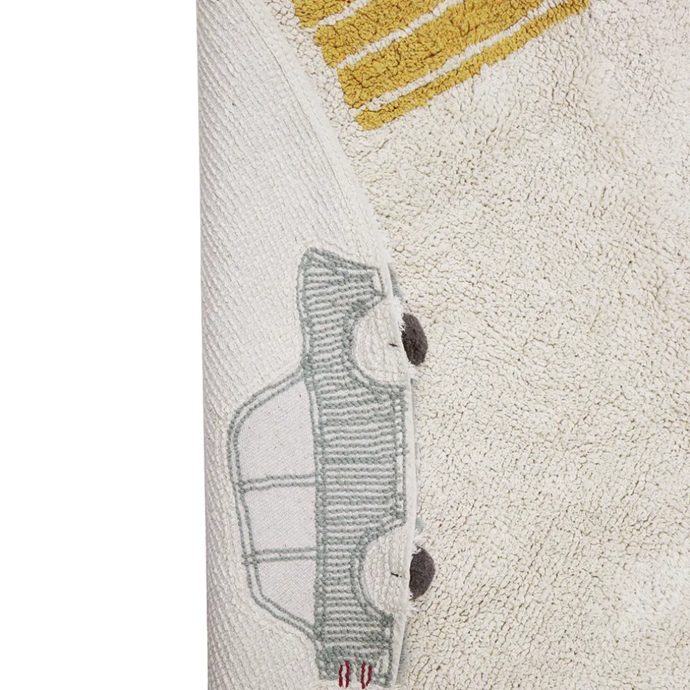 Wheels Washable Rug