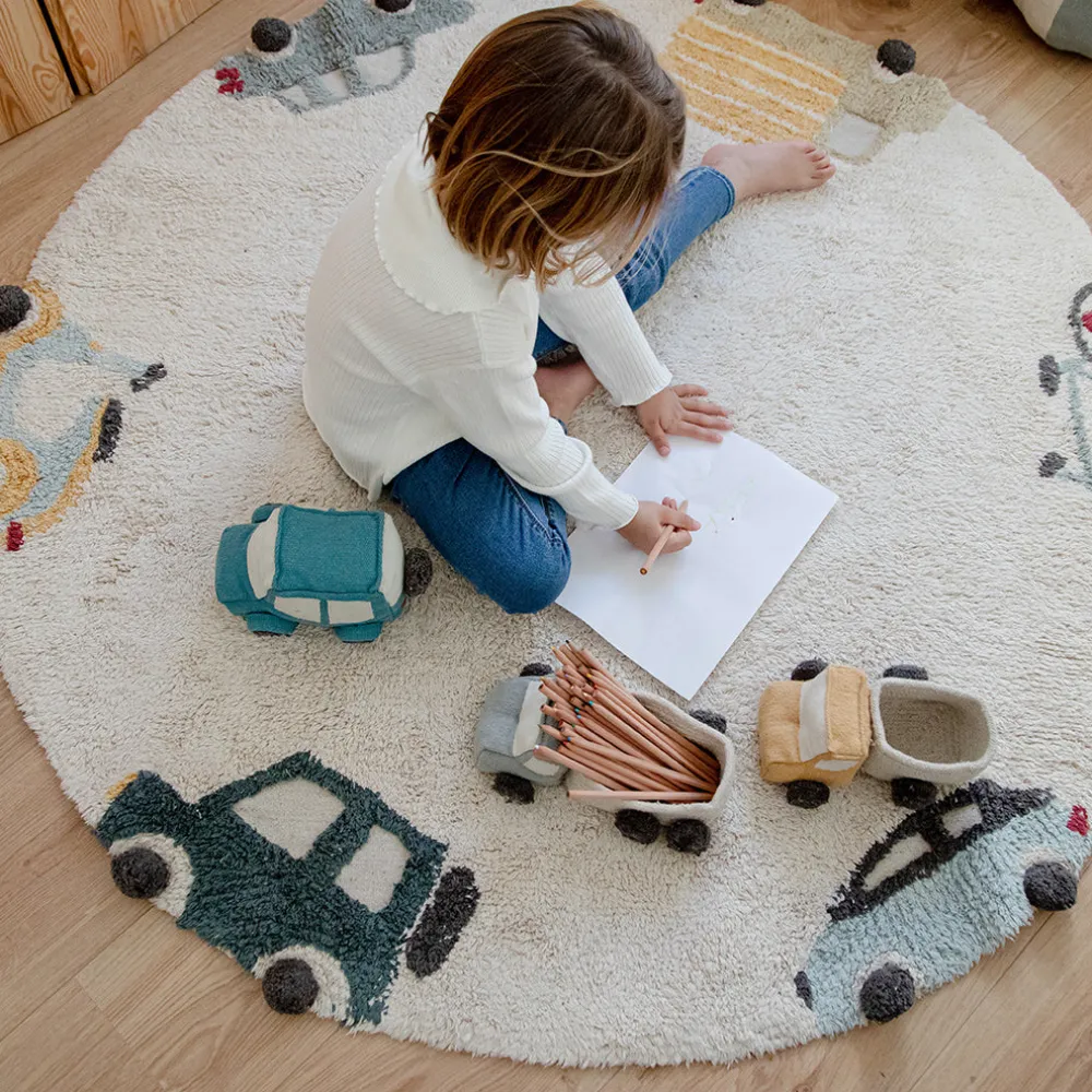 Wheels Washable Rug