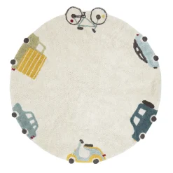 Wheels Washable Rug