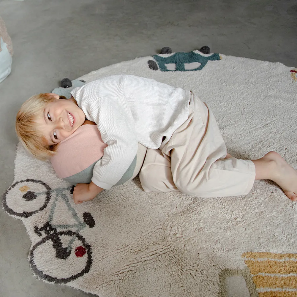 Wheels Washable Rug