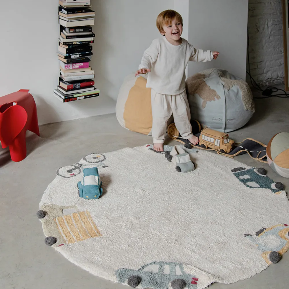 Wheels Washable Rug
