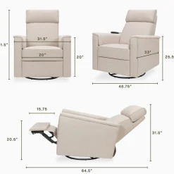 Willa Deluxe Power Recliner & Swivel Glider with Heat and Massage