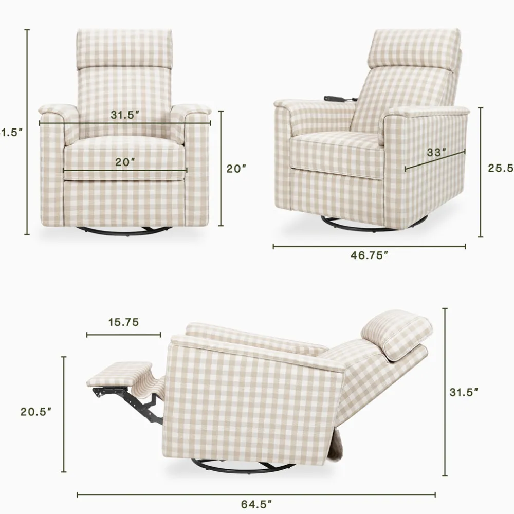 Willa Deluxe Power Recliner & Swivel Glider with Heat and Massage