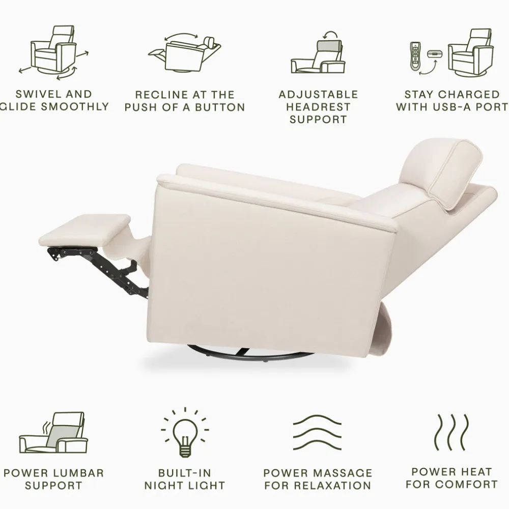 Willa Deluxe Power Recliner & Swivel Glider with Heat and Massage