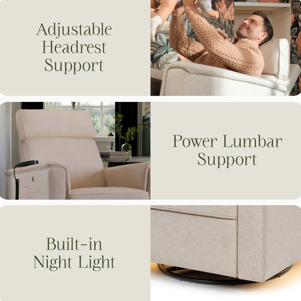 Willa Deluxe Power Recliner & Swivel Glider with Heat and Massage