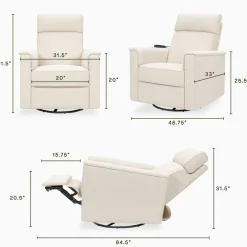 Willa Deluxe Power Recliner & Swivel Glider with Heat and Massage