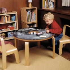 Woody Chalkboard Table