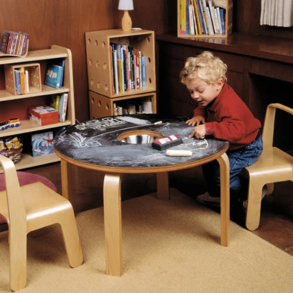 Woody Chalkboard Table