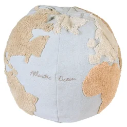 World Map Round Pouffe