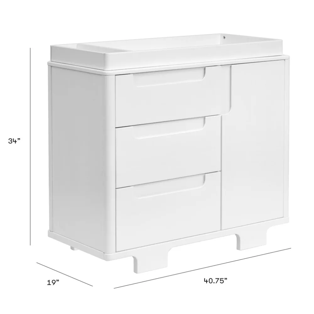 Yuzu 3-Drawer Compact Changer Dresser with Removable Changing Tray (41")