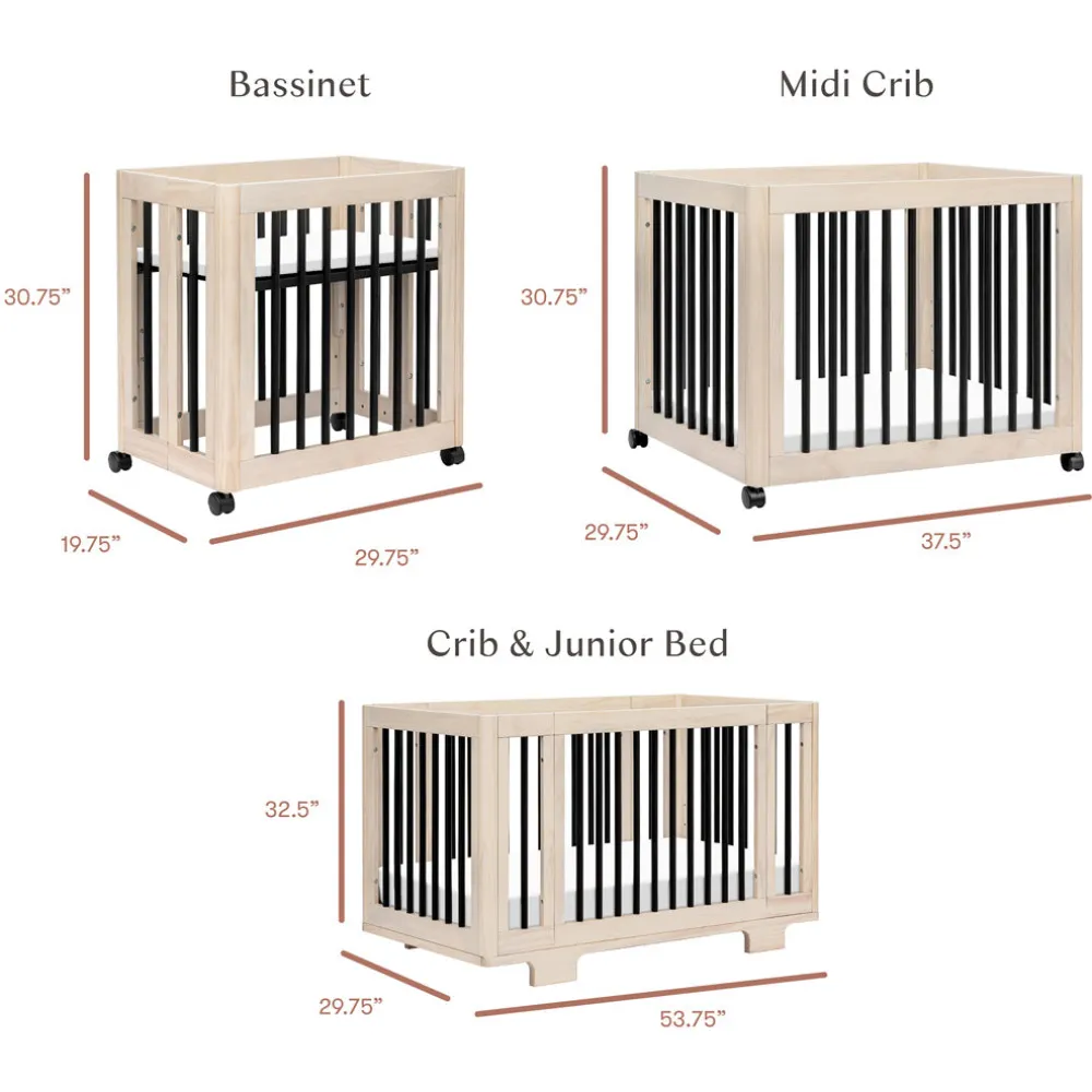 Yuzu 8-In-1 Convertible Crib With All Stages Conversion Kits