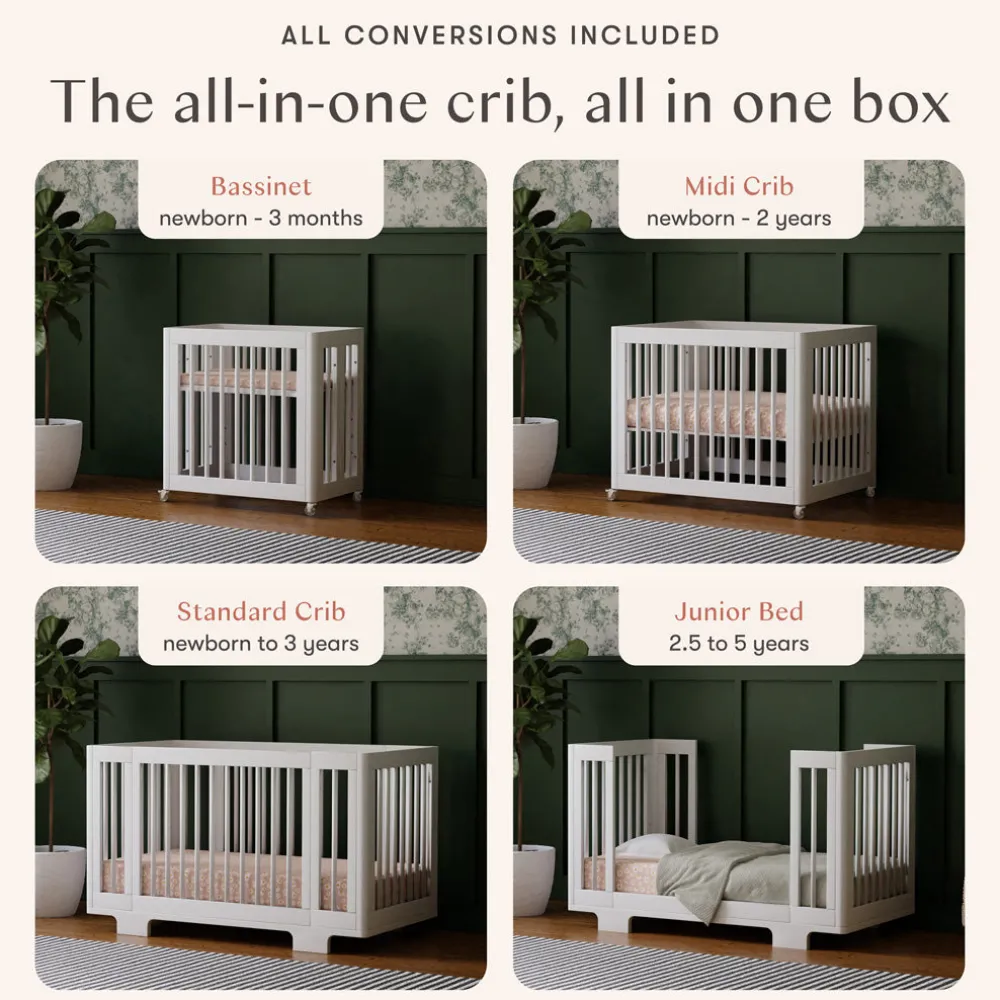 Yuzu 8-In-1 Convertible Crib With All Stages Conversion Kits