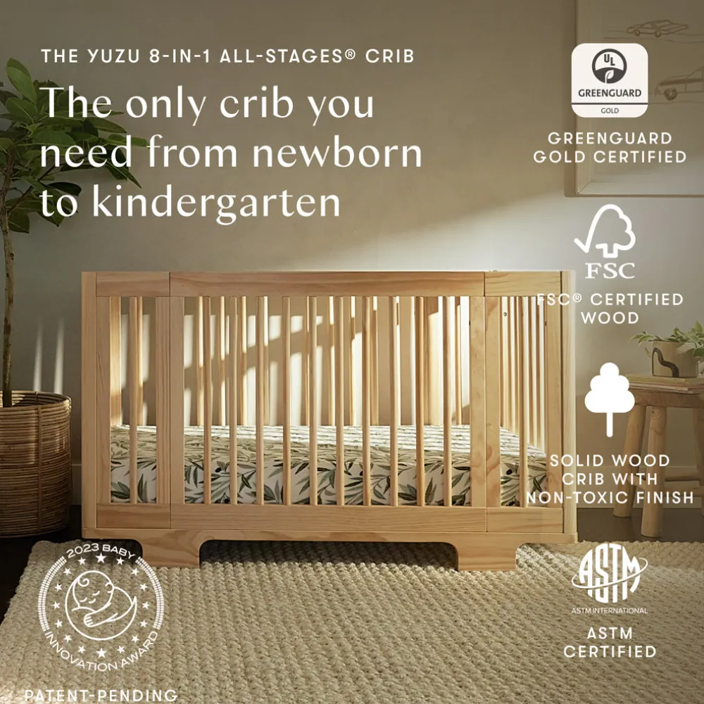 Yuzu 8-In-1 Convertible Crib With All Stages Conversion Kits