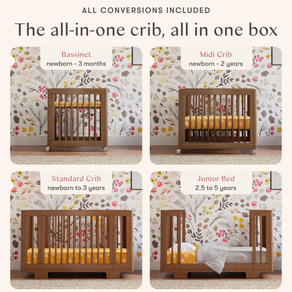 Yuzu 8-In-1 Convertible Crib With All Stages Conversion Kits