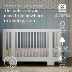 Yuzu 8-In-1 Convertible Crib With All Stages Conversion Kits
