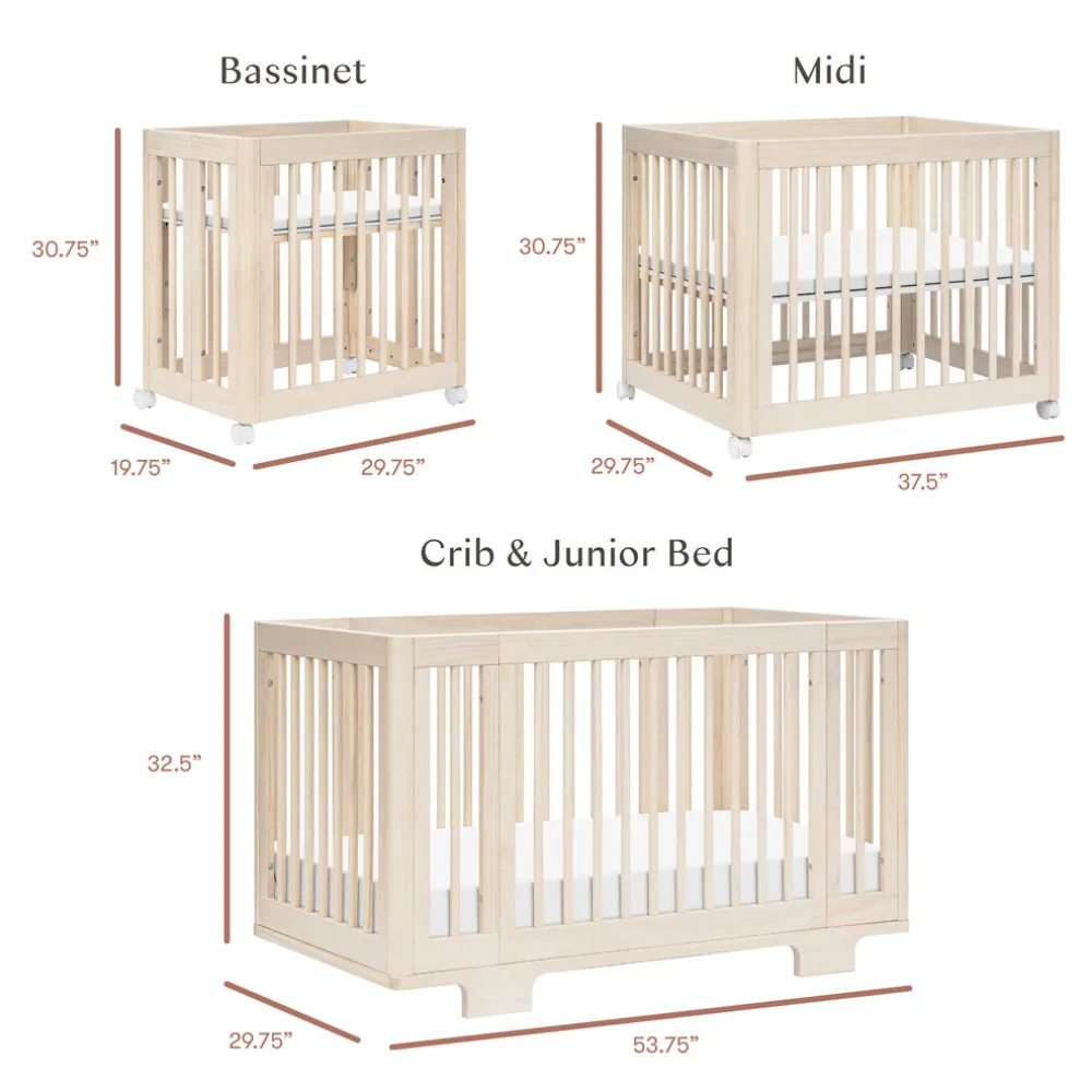 Yuzu 8-In-1 Convertible Crib With All Stages Conversion Kits