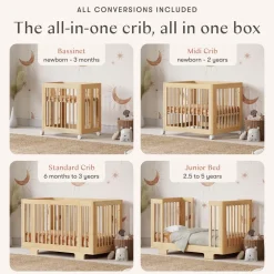 Yuzu 8-In-1 Convertible Crib With All Stages Conversion Kits