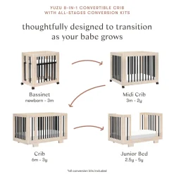 Yuzu 8-In-1 Convertible Crib With All Stages Conversion Kits